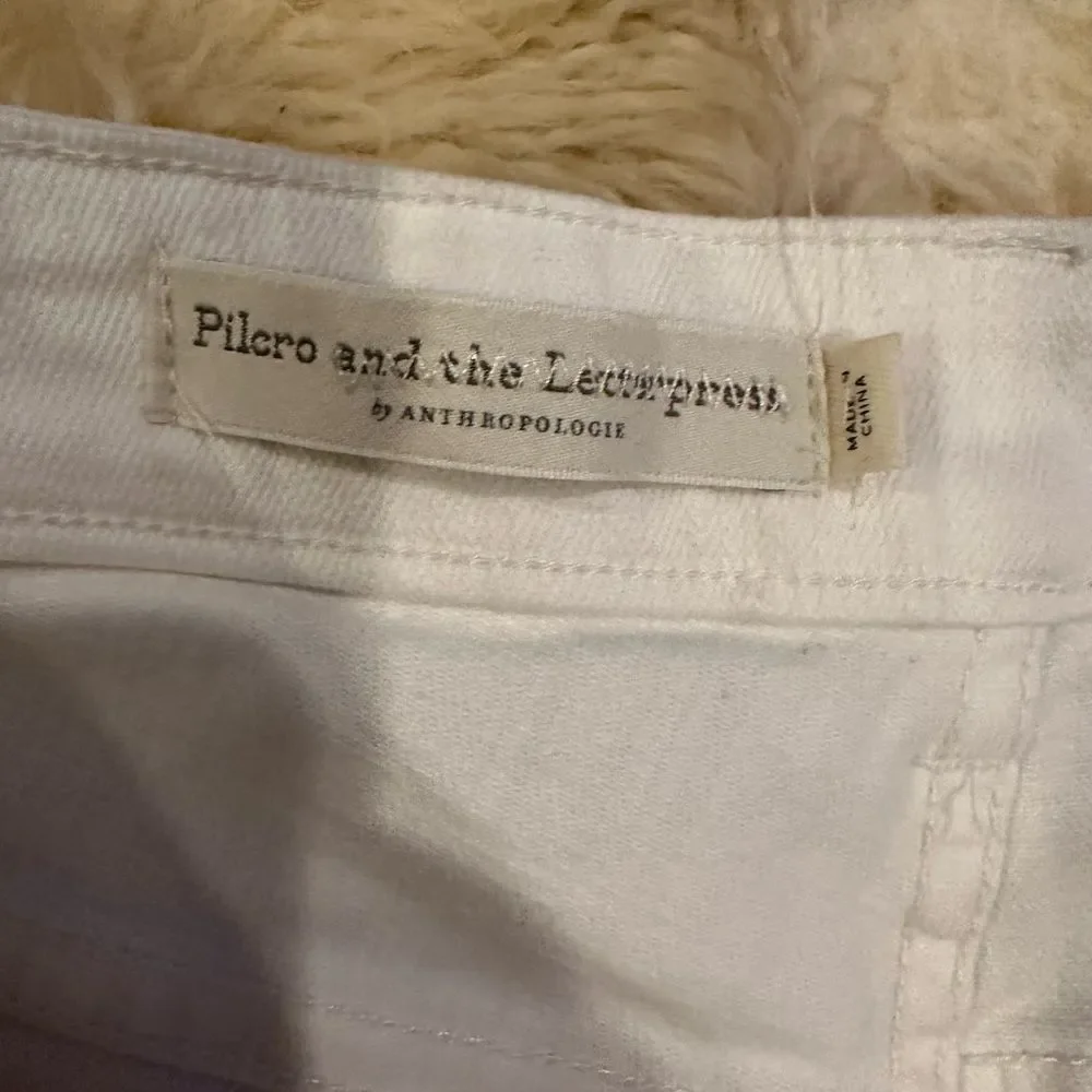 Anthropologie Skinny White Jeans NWT